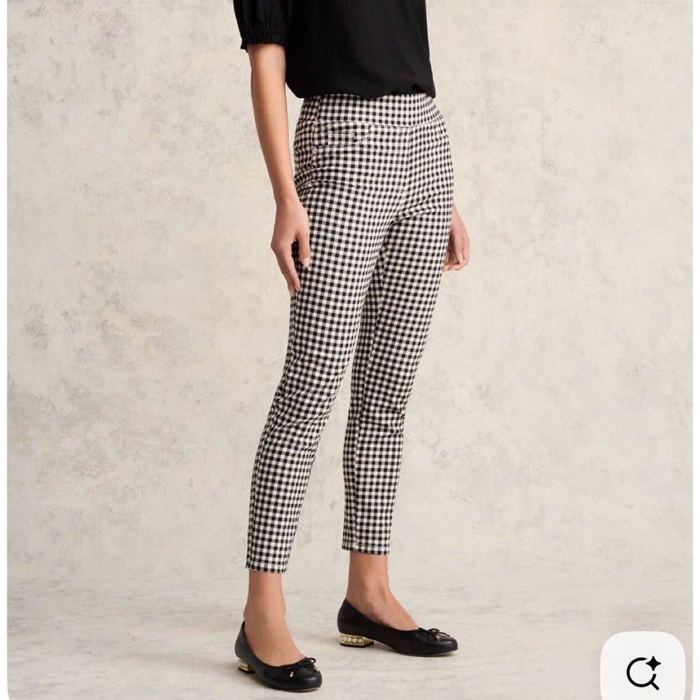 H&M Black & White Gingham Ankle Pants
